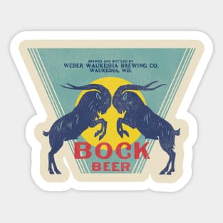 Weber Waukesha Bock Beer Retro Defunct Wisconsin Breweriana Sticker